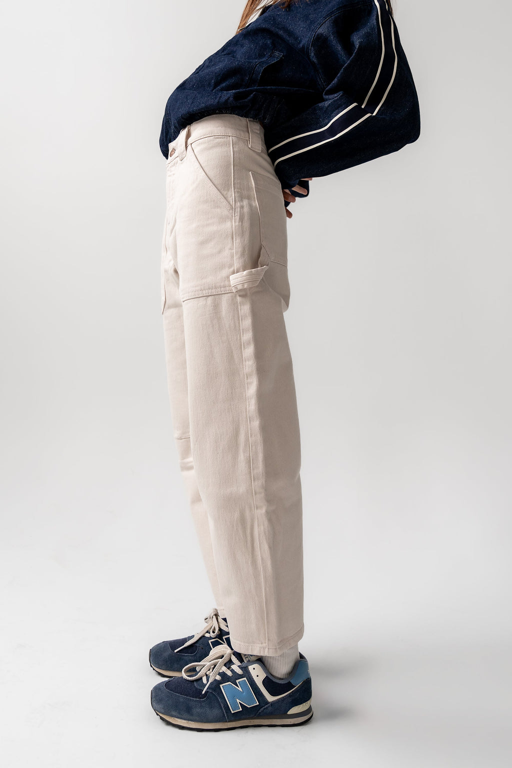 Scottie Barrel Jeans in Ecru