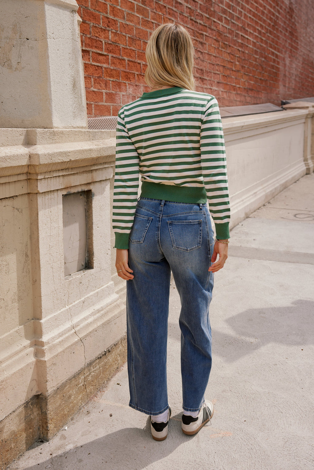 Kali Striped Sweater in Green