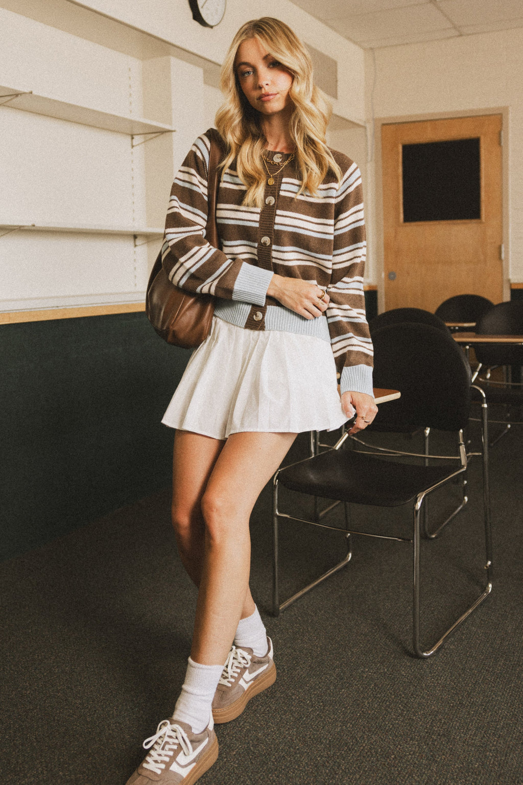 Bennie Striped Cardigan