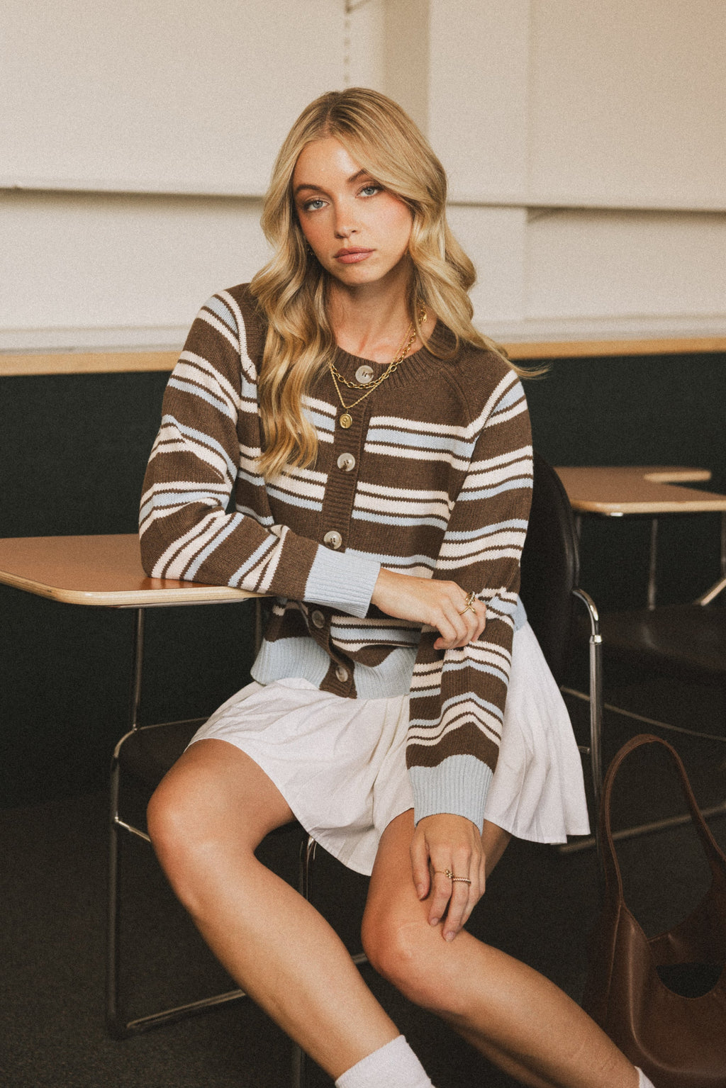 Bennie Striped Cardigan