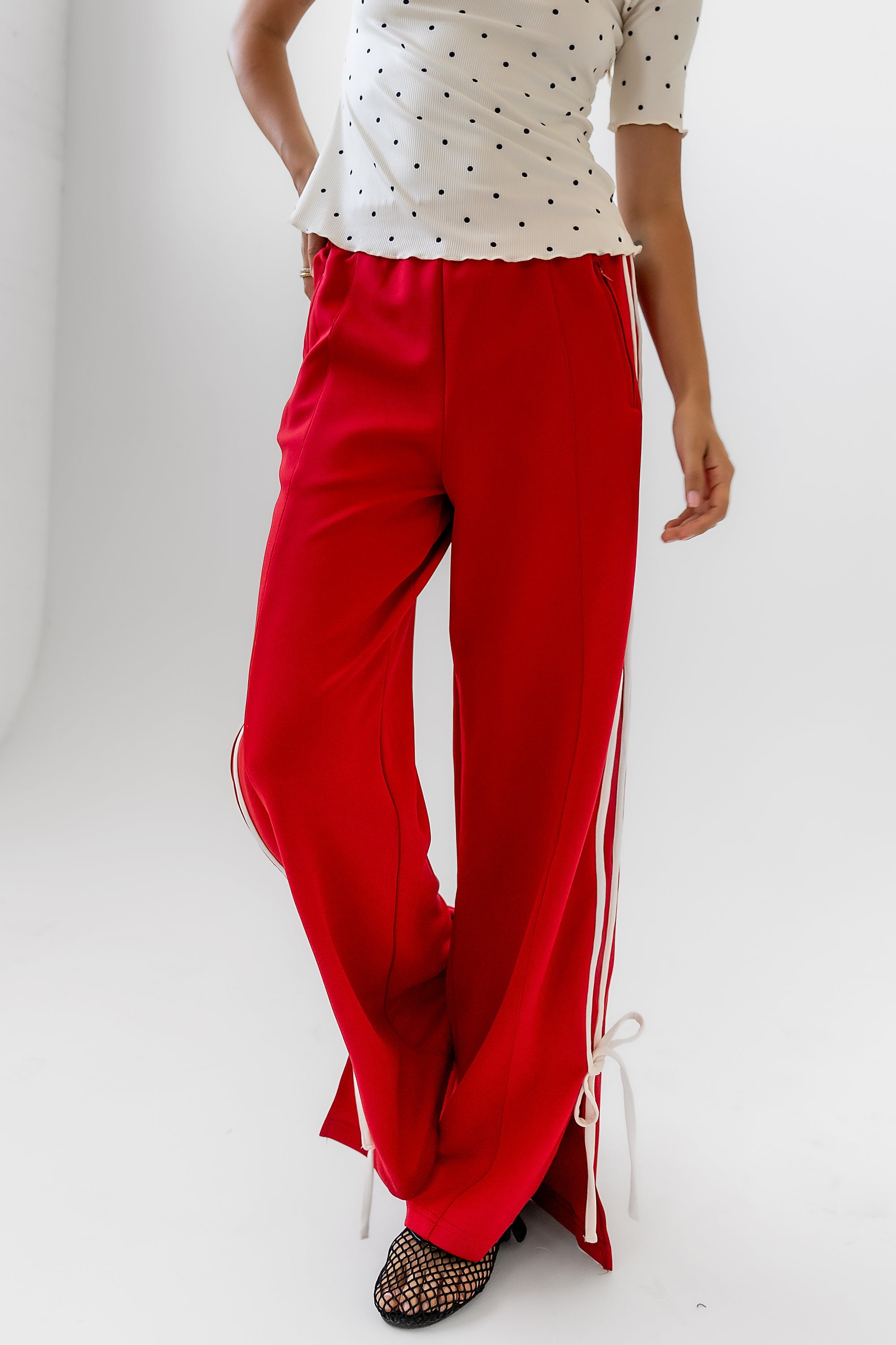 Astrid Track Pants in Red