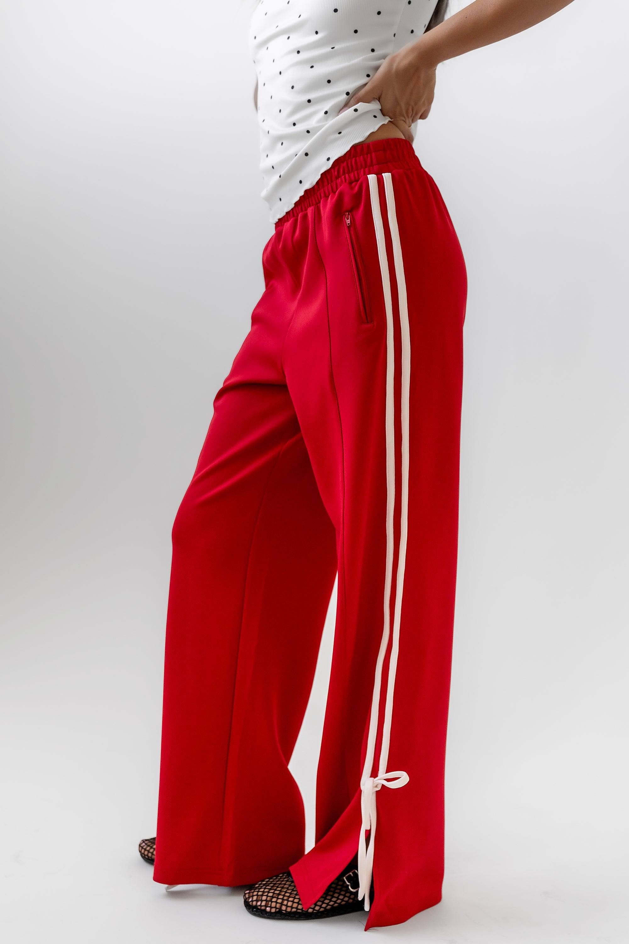 Astrid Track Pants in Red