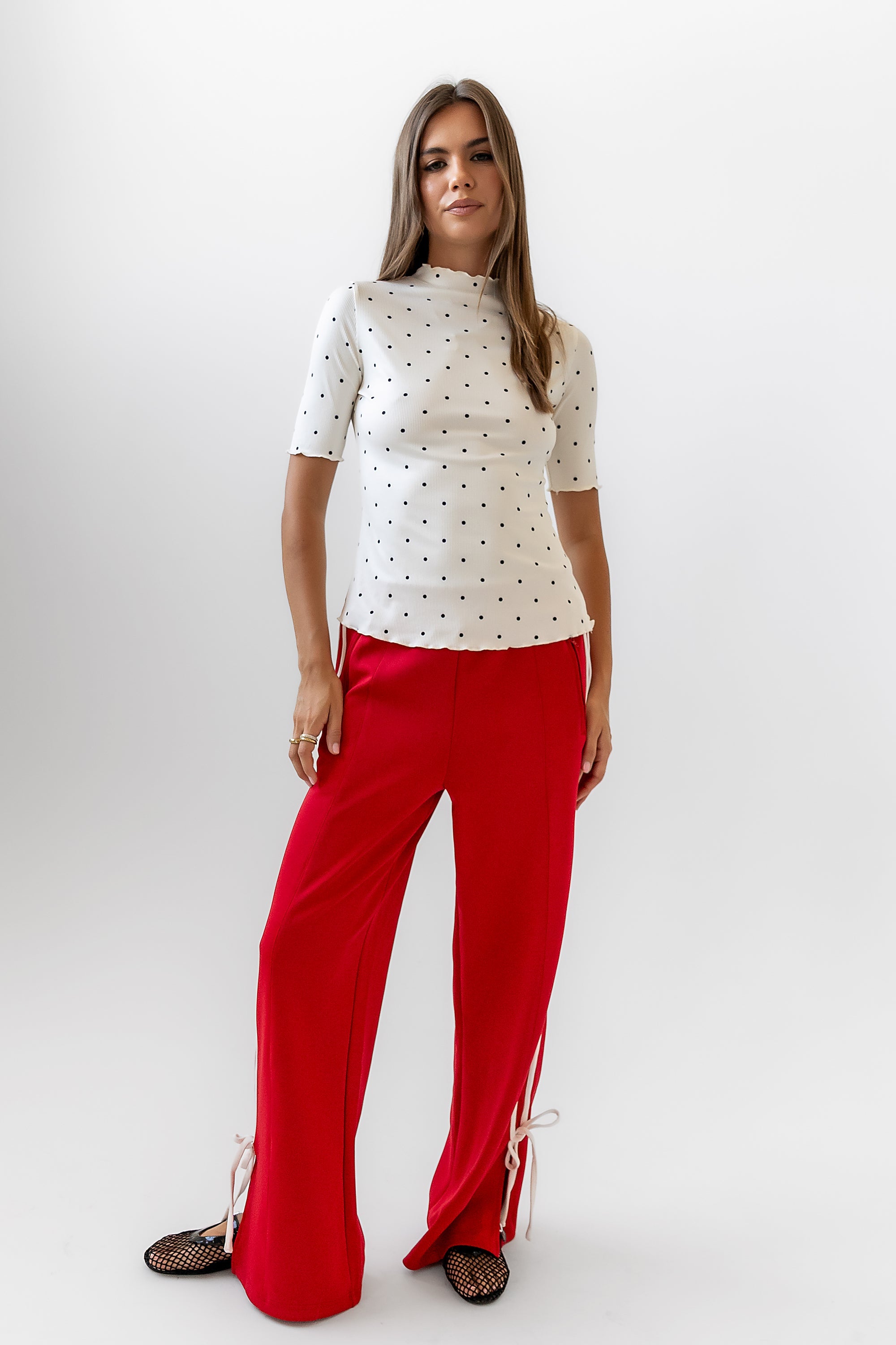 Astrid Track Pants in Red