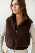 August Corduroy Vest in Brown