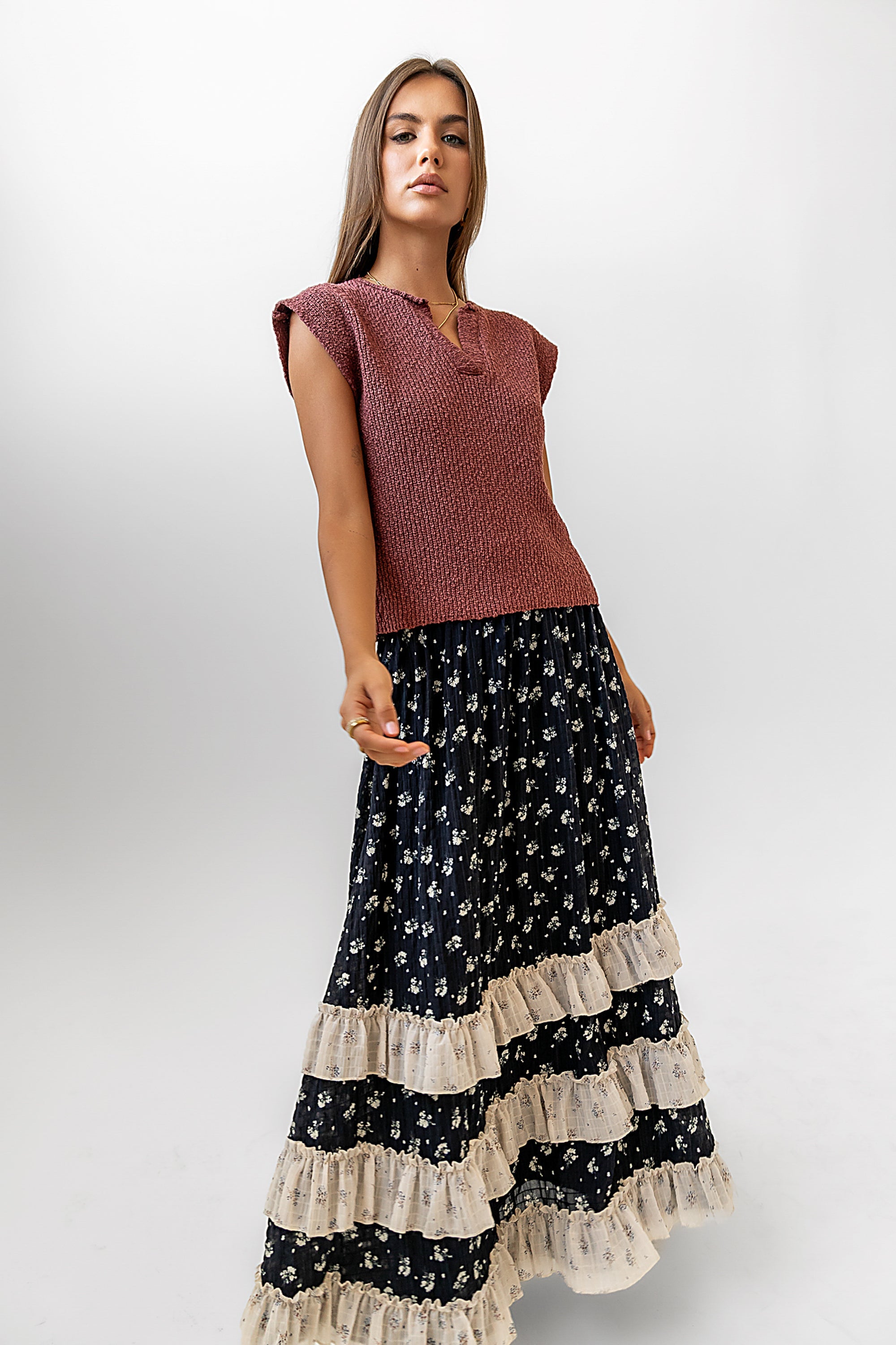 Aries Floral Maxi Skirt