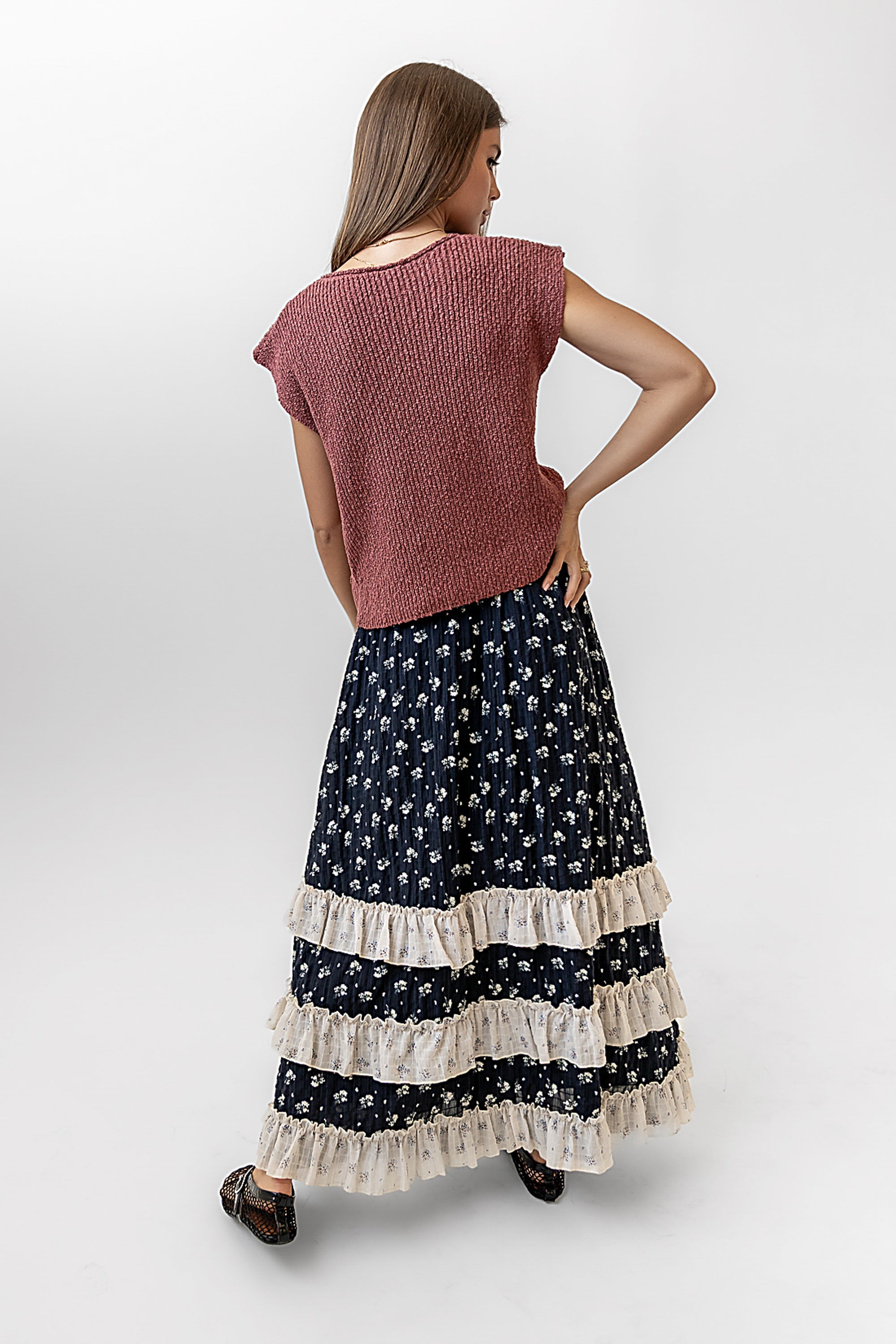 Aries Floral Maxi Skirt