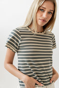 Walker Scalloped Top in Olive
