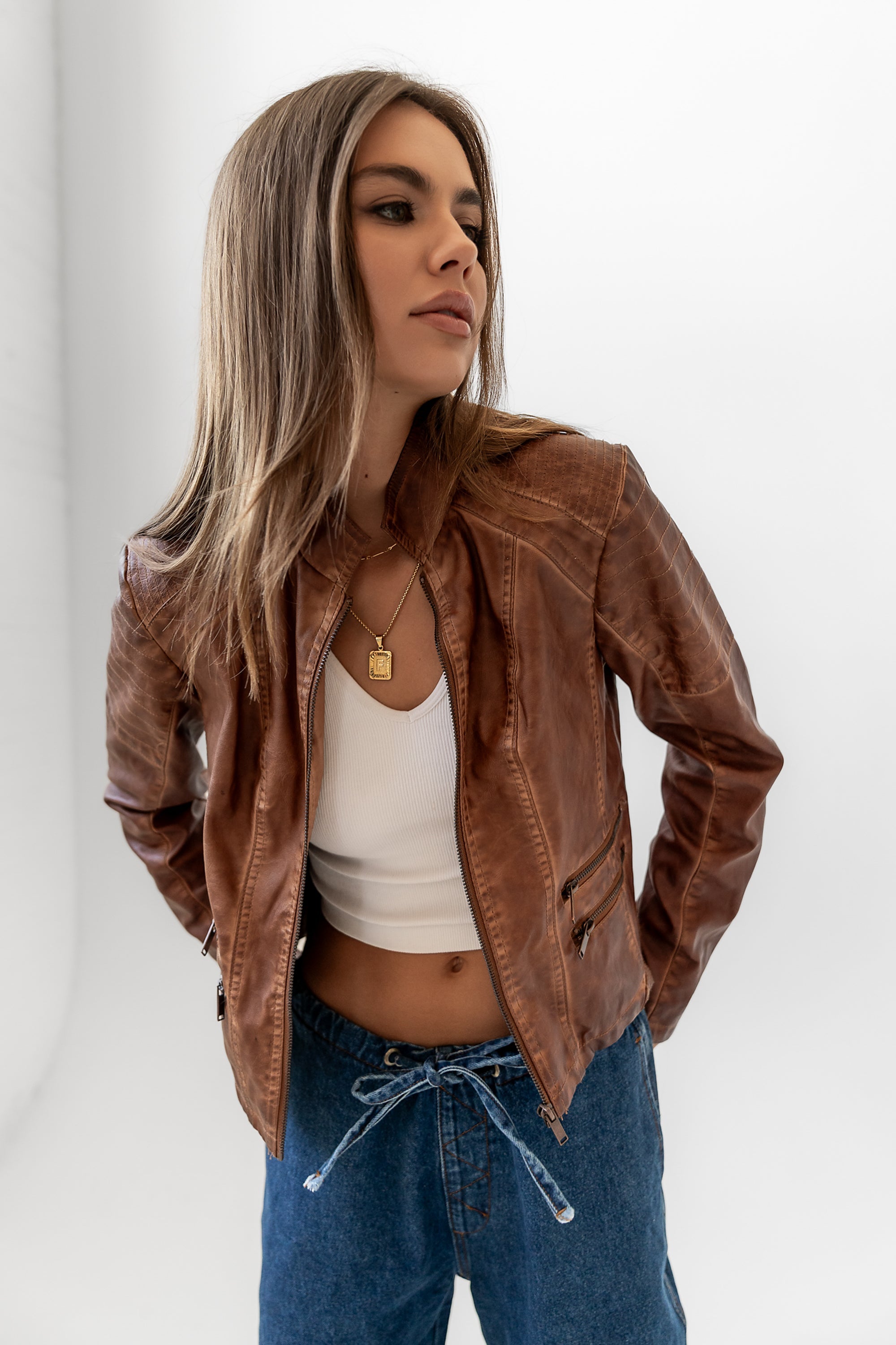 Kace Vegan Leather Jacket