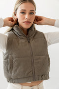August Corduroy Vest in Sage