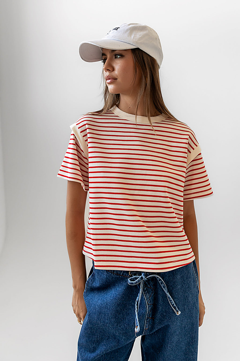 Ryker Striped T-Shirt in Red