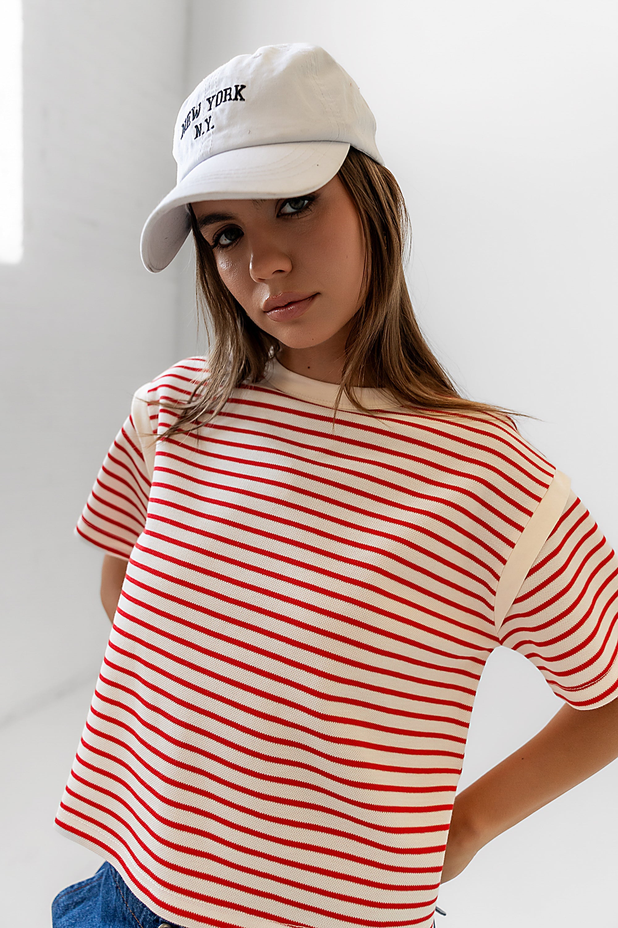 Ryker Striped T-Shirt in Red