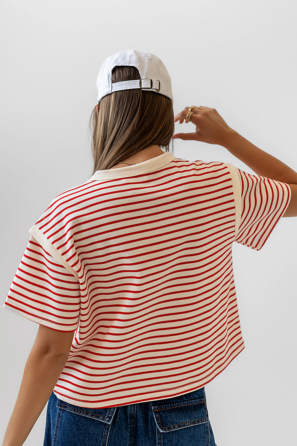 Ryker Striped T-Shirt in Red