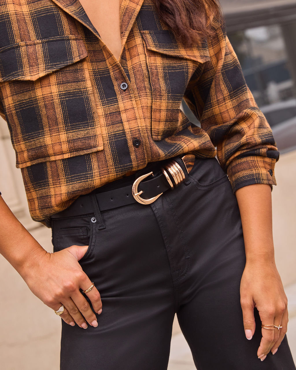 Greer Stacked Buckle Belt
