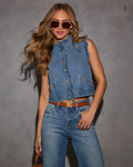 Lelia Ruffled Denim Vest
